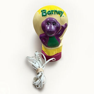 Vintage 1992 Barney Hot Air Balloon Blow Mold Night Light Lamp 8” Works D1